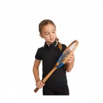 Polo deportivo infantil de poliéster de manga corta 140 g/m2 Roly color blanco/negro imagen de estilo de vida