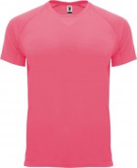 Camiseta técnica de poliéster 100% para niños 135 g/m2 Roly color rosa fluorescente