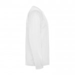 Camiseta técnica deportiva para niños de manga larga 150 g/m2 Roly color blanco segunda vista lateral