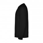 Camiseta técnica deportiva para niños de manga larga 150 g/m2 Roly color negro vista lateral