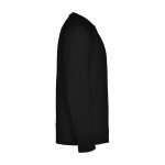 Camiseta técnica deportiva para niños de manga larga 150 g/m2 Roly color negro segunda vista lateral