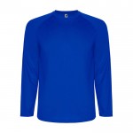 Camiseta técnica deportiva para niños de manga larga 150 g/m2 Roly color azul