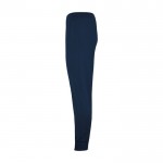 Pantalón infantil con cintura elástica de poliéster 220 g/m2 Roly color azul marino vista lateral
