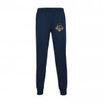 Pantalón infantil con cintura elástica de poliéster 220 g/m2 Roly color azul marino vista impresión serigrafía