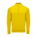 Sudadera infantil de manga larga con cremallera corta 200 g/m2 Roly color amarillo
