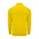 Sudadera infantil de manga larga con cremallera corta 200 g/m2 Roly color amarillo segunda vista trasera