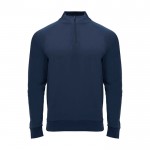 Sudadera infantil de manga larga con cremallera corta 200 g/m2 Roly color azul marino