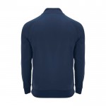 Sudadera infantil de manga larga con cremallera corta 200 g/m2 Roly color azul marino segunda vista trasera