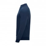 Sudadera infantil de manga larga con cremallera corta 200 g/m2 Roly color azul marino vista lateral