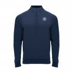 Sudadera infantil de manga larga con cremallera corta 200 g/m2 Roly color azul marino vista impresión serigrafía