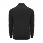Sudadera infantil de manga larga con cremallera corta 200 g/m2 Roly color negro segunda vista trasera
