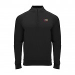 Sudadera infantil de manga larga con cremallera corta 200 g/m2 Roly color negro vista impresión serigrafía