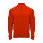 Sudadera infantil de manga larga con cremallera corta 200 g/m2 Roly color rojo