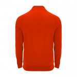 Sudadera infantil de manga larga con cremallera corta 200 g/m2 Roly color rojo segunda vista trasera
