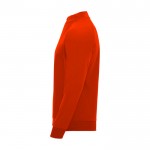 Sudadera infantil de manga larga con cremallera corta 200 g/m2 Roly color rojo vista lateral