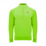 Sudadera infantil de manga larga con cremallera corta 200 g/m2 Roly color verde fluorescente vista impresión serigrafía