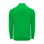 Sudadera infantil de manga larga con cremallera corta 200 g/m2 Roly color verde segunda vista trasera