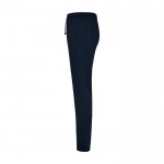 Pantalón deportivo para niños de algodón y poliéster 280 g/m2 Roly color azul marino vista lateral
