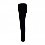 Pantalón deportivo para niños de algodón y poliéster 280 g/m2 Roly color negro vista lateral
