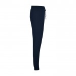 Pantalón infantil sport de algodón y poliéster con pernera 280 g/m2 Roly color azul marino segunda vista lateral
