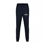 Pantalón infantil sport de algodón y poliéster con pernera 280 g/m2 Roly color azul marino vista impresión serigrafía