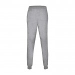 Pantalón infantil sport de algodón y poliéster con pernera 280 g/m2 Roly color gris claro jaspeado segunda vista trasera