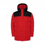 Chaqueta acolchada infantil de poliéster con puños elásticos Roly color rojo
