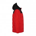 Chaqueta acolchada infantil de poliéster con puños elásticos Roly color rojo segunda vista lateral