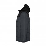 Chaqueta acolchada infantil de poliéster con puños elásticos Roly color negro vista lateral