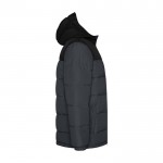 Chaqueta acolchada infantil de poliéster con puños elásticos Roly color negro segunda vista lateral