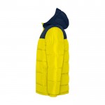Chaqueta acolchada infantil de poliéster con puños elásticos Roly color amarillo vista lateral