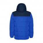 Chaqueta acolchada infantil de poliéster con puños elásticos Roly color azul real segunda vista trasera