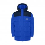 Chaqueta acolchada infantil de poliéster con puños elásticos Roly color azul real