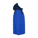 Chaqueta acolchada infantil de poliéster con puños elásticos Roly color azul real segunda vista lateral