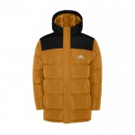 Chaqueta acolchada infantil de poliéster con puños elásticos Roly color marrón