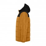 Chaqueta acolchada infantil de poliéster con puños elásticos Roly color marrón vista lateral