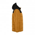 Chaqueta acolchada infantil de poliéster con puños elásticos Roly color marrón segunda vista lateral