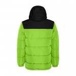 Chaqueta acolchada infantil de poliéster con puños elásticos Roly color verde lima segunda vista trasera