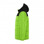 Chaqueta acolchada infantil de poliéster con puños elásticos Roly color verde lima vista lateral