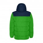 Chaqueta acolchada infantil de poliéster con puños elásticos Roly color verde segunda vista trasera