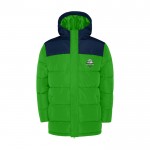Chaqueta acolchada infantil de poliéster con puños elásticos Roly color verde