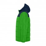 Chaqueta acolchada infantil de poliéster con puños elásticos Roly color verde vista lateral
