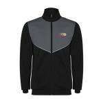 Chándal infantil de poliéster con colores a juego 225 g/m2 Roly color gris oscuro vista impresión serigrafía