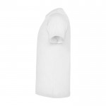 Camiseta infantil de manga corta de algodón en punto 165 g/m2 Roly color blanco vista lateral