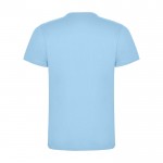 Camiseta infantil de manga corta de algodón en punto 165 g/m2 Roly color azul claro segunda vista trasera