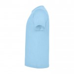 Camiseta infantil de manga corta de algodón en punto 165 g/m2 Roly color azul claro vista lateral