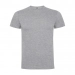 Camiseta infantil de manga corta de algodón en punto 165 g/m2 Roly color gris claro jaspeado