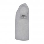 Camiseta infantil de manga corta de algodón en punto 165 g/m2 Roly color gris claro jaspeado vista lateral