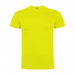 Camiseta infantil de manga corta de algodón en punto 165 g/m2 Roly color amarillo fluorescente