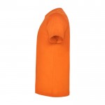 Camiseta infantil de manga corta de algodón en punto 165 g/m2 Roly color naranja vista lateral